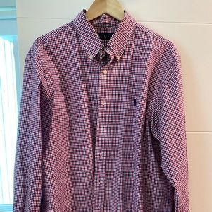Ralph Lauren long sleeve button down. XL. Red and blue